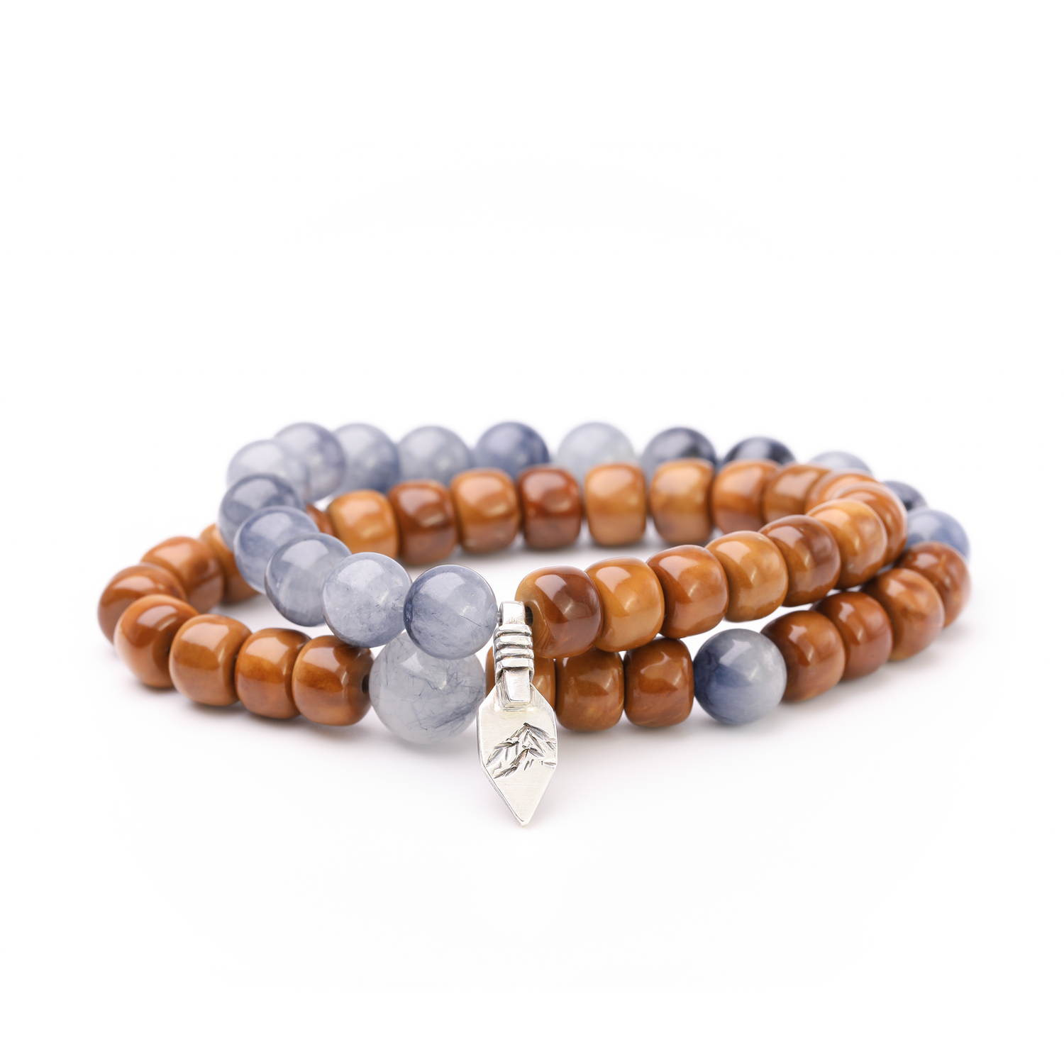 Kuka & Blue Quartz Bracelet – Zen Sky Mala