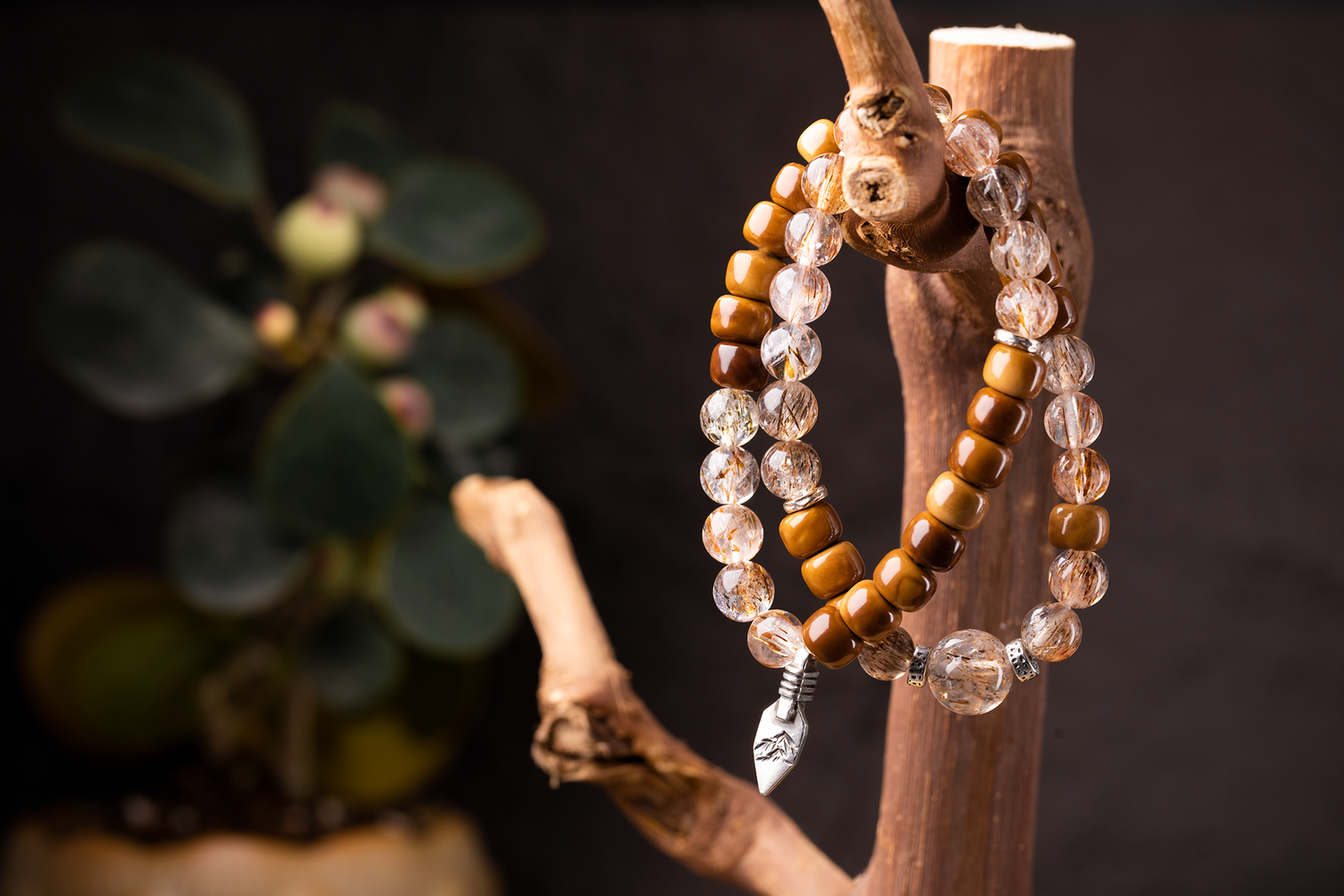 Pulsera de cuentas Super Seven y Kuka – Silent Lotus