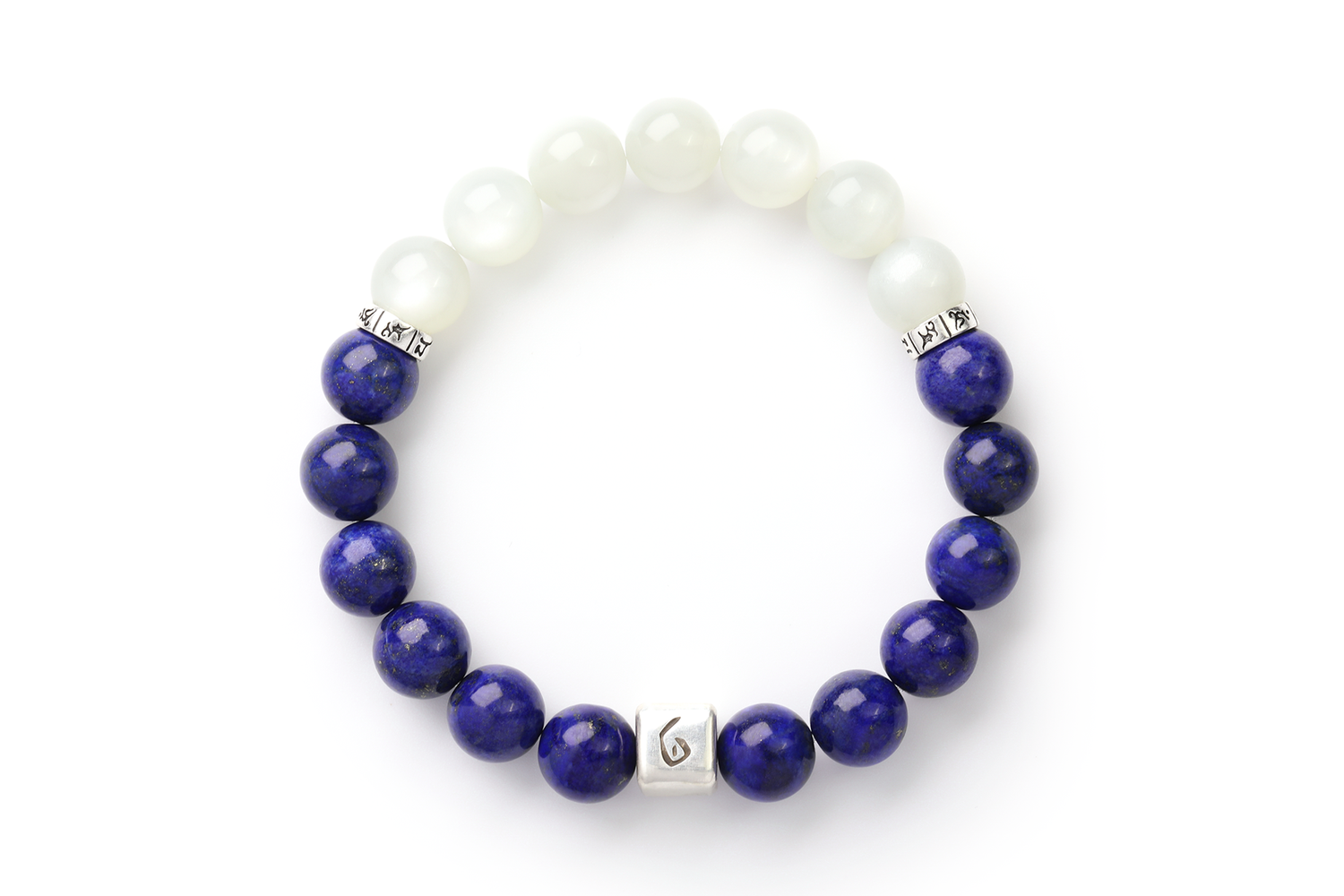 Pulsera de cristal lunar de lapislázuli – Hilo lunar Tao